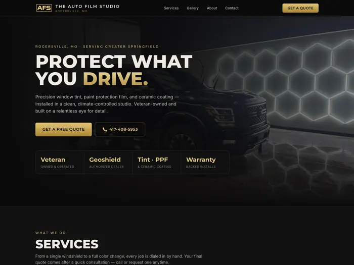 Auto Film Studio website